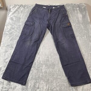 Workrite FR Navy Blue Cargo Work Pants Mens 34 Westex UltraSoft NFPA 2112 CAT 2